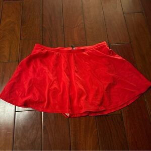 Torrid Red Modest Elastic Waist Swim Skirt Women’s Size 0/Large